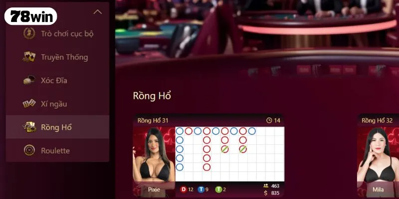 Trải nghiệm những trò chơi nổi bật tại casino 78WIN